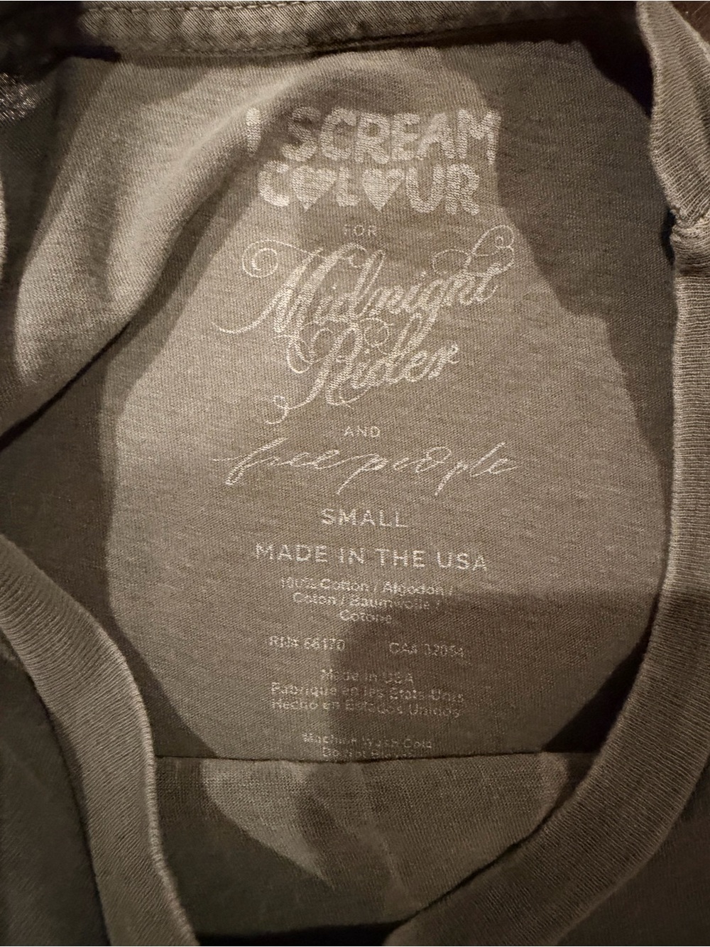Free People x Midnight Rider Don't Kill My Vibe Cropped Tee - Picture 2 of 4